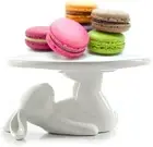 Bunny Rabbit Ceramic Plate,Dishes Dessert Food Server Tray,Cute Cake Stand, Tabl