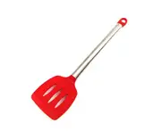 Silicone Non-stick Spatula Soup Scoop Colander Scraper Kitchen Cooking Tool-Red Leakage Spatula
