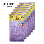 6/12 Pack Reusable Plastic Purple Table Cover Table Cloth Birthday Wedding Party 137x274 cm Rectangle