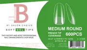 Billionaire Soft Gel Tips Box Nail False Fake Medium Round - 600pcs