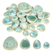 100g Ceramic Mosaic Tiles, Pebble Ice Green Ceramic Tiles