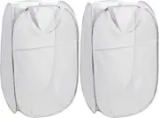 2X Large Foldable Laundry Washing Clothes Storage Bag Hamper Basket Bin Organiser - White