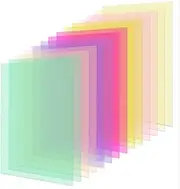 TOTiyea 20 Pieces 11IN x 8.5IN Colored Overlays for Dyslexia, Dyslexia Reading Sheets, Colored Transparency Sheets for Early Readers, School Supplies