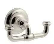 Kohler K-72572-SN Artifacts Double Robe Hook, Vibrant Polished Nickel