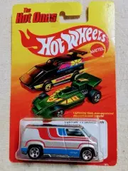2011 Hot Wheels The Hot Ones Custom '77 Van Dodge Silver 1:64 Metal Bottom