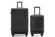 Tosca Horizon Front Lid Opening Suitcase Luggage 31" & 20" Set- Black