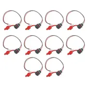 10Pcs USB Type C Connector 2 Pin Waterproof Charging Jack Port With Nut Lock