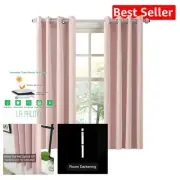 Luxurious Thermal Blackout Curtains - Block Light & UV - 2 Panels Included