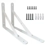 10 Inch Shelf Brackets 2 Pack Heavy Duty L Brackets for Shelves 90 Degree Tri...