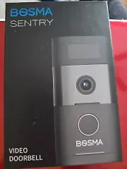 New Bosma Sentry WiFi HD 1080p Video Wired Doorbell Black Hardwired
