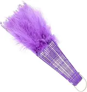 QUMIIRITY Folding Hand Fan Plume Fan in Elegant Style for Wedding Party Props Stage Decor