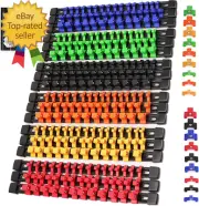 SWANLAKE Socket Organizer Set 18-Piec 1/4-Inch X 96 Clips 3/8-Inch X 90 Clips 1/