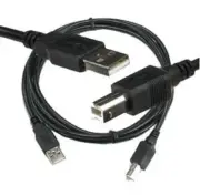 10pk 28/26 AWG 3Ft A-Male to B-Male USB2.0 480Mbps Cable Black for Printer Scann