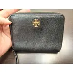 *7成新 TB黑色真皮短夾皮夾 雙開- TORY BURCH $1390