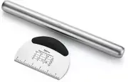 Stainless Steel Rolling Pin & Steel Scraper