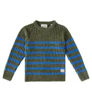 [Scotch & Soda Kids] Scotch & Soda Kids Striped ribbed-knit sweater Y 16 green