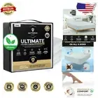 Cooling Waterproof King Mattress Protector with Organic Cotton & Pillow Covers