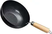 FELTECHELECTR Nonstick Frying Pan for Kitchen Household Cooking Wok Versatile Flat Bottom Pan for Induction Electric Gas Stoves Comfortable Heat Resistant Handle Essential Kitchen Cookware