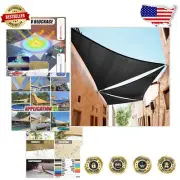 10' x 11' x 14.9' Black Shade Sail with 95% UV Block - Commercial Grade
