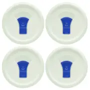 Corningware FW16 Round Vented Plastic Replacement Lid with Blue Tab (4-Pack)