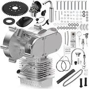 GUYOS 80CC Motorized Bike Bicycle Modified Engine Kit 2-Stroke Petrol Gas Motor Conversion Kit Fit for 26/28 Inch Wheeled Bike with V-Frame