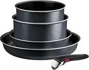 [Tefal] Ingenio So'Light, 5-Piece Cookware Set, Lightweight Pots and Pans, Light Tech Technology, Removable Handle, Titanium Non-Stick Coating, L7239523