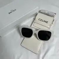 在飛比找Yahoo!奇摩拍賣優惠-Celine白色方框墨鏡蝶形太陽鏡#CELINE