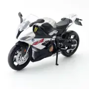 1/12 BMW S1000RR Motorcycle Model Diecast Collectible Vehicle for Adults Silver