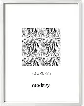 Modery Picture Frame 30 x 40 cm White for Photos and Posters, Wooden Frame for 30 x 40 Sheets (30 x 40 cm, White)