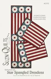 Star Spangled Dreden Quilt-As-You-Go Pattern by Susan Marth for Suzn Quilts