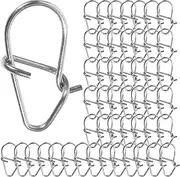Anneome 200Pcs Fishing Snaps Clips Portable Outdoor Fishing Connectors for Freshwater Saltwater High Strength Hook Connectors for Bass Catfish More