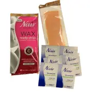 Nair Ready-To-Use Wax Strips For Body With Post Wipes