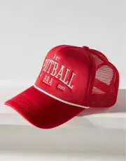 WORN/WEST Red == In My Football Era == Trucker Hat Cap