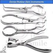Dental Rubber Dam Placement Instruments Ivory Stokes Brewer Forceps Endodontics