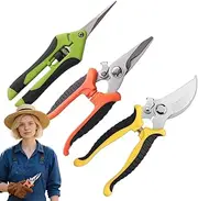 Garden Scissors | Gardening Shears Garden Scissors,Heavy-Duty Handheld Ergonomic Non-Slip Tools for Trimming Trees Branches Flowers Plants Vegetables