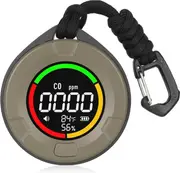 Portable CO Detector Carbon Monoxide Detector, Mobile CO Warner Carbon Monoxide Warning Detector, CO Meter with Temperature & Humidity Display, for Tr