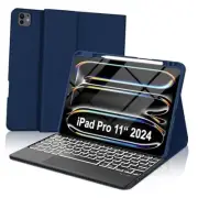 Keyboard Case for iPad Pro 11-inch (M4) - Magnetic Wireless Keyboard Deep Blue