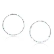 Sterling Silver Plain Sleeper 13mm Earrings