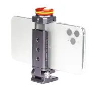 Metal Phone Tripod Mount with Rotatable Cold Shoe, Arca Port Smartphone Tripo...