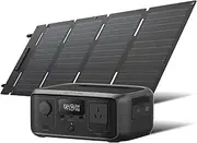 EF ECOFLOW RIVER 3(UPS) Power Station With 60W Solar Panel, 245Wh LiFePO4 Battery, 300W Up to 600W AC Output, <10 MS UPS & <30 dB, 1Hr Fast Charging Solar Generator for Outdoor/Camping/Home Use