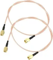 COHEALI 2Pcs Male to Male Extender Cable Adapter Antenna Jumper for Applications High Temperature Corrosion Resistant Ultra Low Loss Performance