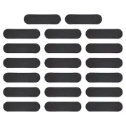 40Pcs Handmade PU Leather Label Sewing Embossed Tags Embellishment Black