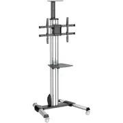 StarTech.com TV Cart - For 32" to 75" Displays - AV Cart - Height Adjustable - Lockable Wheels - Flat Screen TV Cart - Media Car