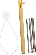 Gogogmee 1 Set Home Punch Needle Embroidery with Needle Threader Durable Sewing Tool for Skilled and Beginner Easy Yarn Threading Smooth Operation for Convenient Projects