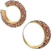 [MOBUTOFU] Rhinestone Ear Clip Man Earrings Pierced Earrings Non Pierced Ear Earring for Man Pierced Earring Backs Men Earrings Cuff Earrings Earring for Men Mens Earring White