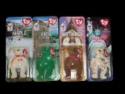 TY BEANIE BABIES MCDONALDS INTERNATIONAL BEARS SET OF 4 New in box! errors RARE