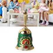 Hand Bell Brass Carved Pattern Hand Call Bell HandBell For School Home(Type 5)
