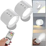 Glowrights Lights, Glowrights Smart Wall Lights Magnetic, Glowrights Smart Lights, Glowrights Wall Lights, Glowrights Under Cabinet Lighting, USB Rechargeable Led Wall Sconce Lights (A,2 pcs)