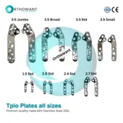 TPLO Locking Plates 316L Complete Set 8 Pairs Pre-contoured Voi Style