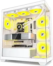 FOIFKIN F3 PC Case - Pre-Installed 3 PWM ARGB Fan, ATX Mid-Tower Gaming PC Case, with Type-C, FOIFKIN (White, F3)